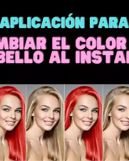 Aplicación para cambiar el color del cabello al instante
